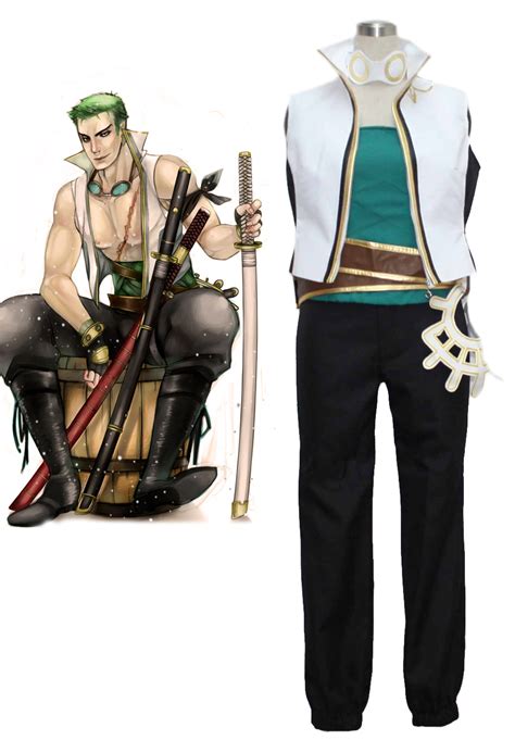 One Piece Roronoa Zoro Sword Master Cosplay Costume | cosercosplay.com