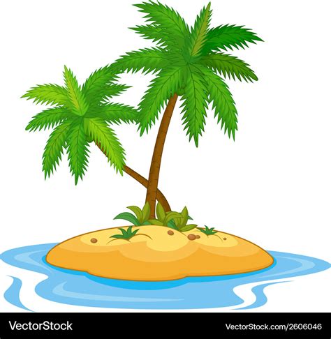 Tropical island cartoon Royalty Free Vector Image