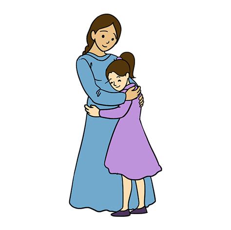 Mom And Child Drawing | Free download on ClipArtMag