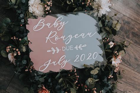 Baby Announcement Sign Baby Announcement Idea Acrylic Baby - Etsy