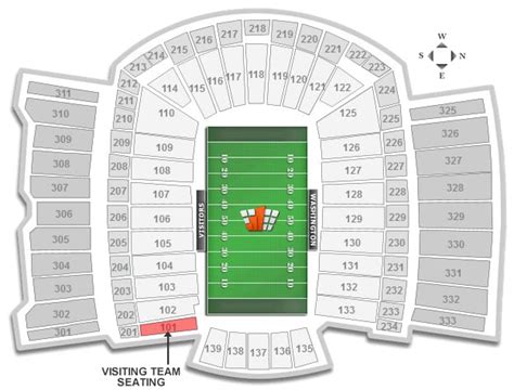 Washington Football Husky Stadium Seating Chart - RateYourSeats.com