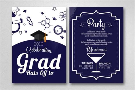 Double Sided Graduation Party Invitation Card (266401)