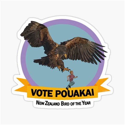 "NZ Bird of the Year - Pouakai" Sticker for Sale by VandySaurusRex | Redbubble