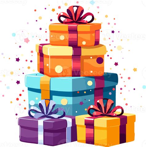 gift happy birthday party ai generate 25860208 PNG