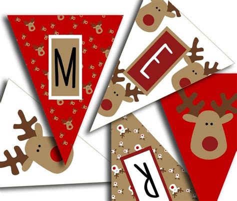 Feliz Navidad Banner fiesta de Navidad imprimible signo, Navidad ...