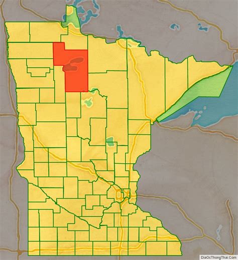 Map of Beltrami County, Minnesota - Thong Thai Real