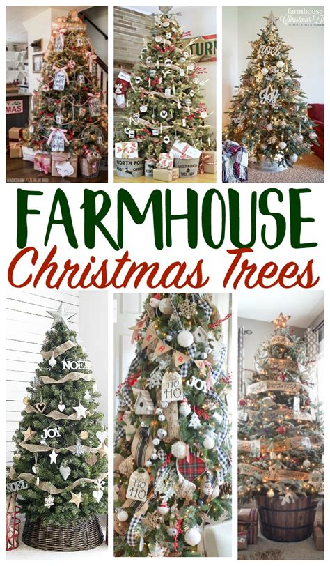 Farmhouse Christmas Tree Decorating Ideas