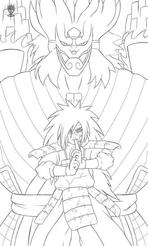 Madara (Susanoo) Lineart by ANIMEFREAK93867 on DeviantArt