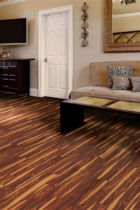 TrafficMASTER African Wood Dark 6 in. W x 36 in. L Luxury Vinyl Plank Flooring (24 sq. ft ...