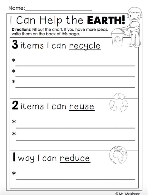 Earth Day Printable Worksheets