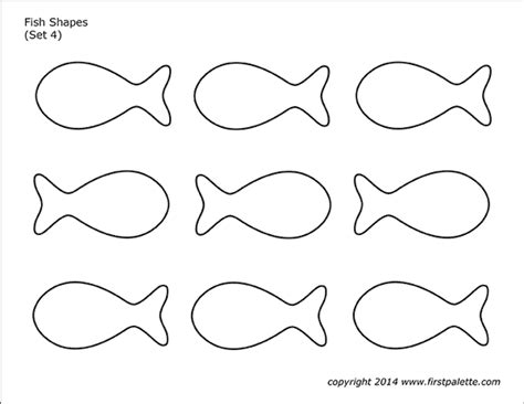 Fish Shapes | Free Printable Templates & Coloring Pages | FirstPalette.com