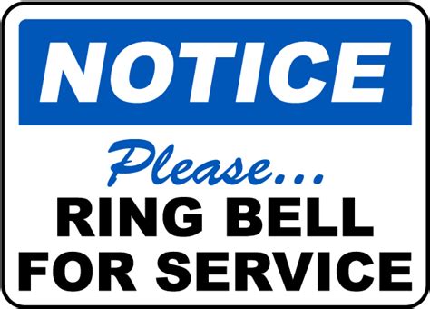 Please Ring Bell For Service Sign - Claim Your 10% Discount