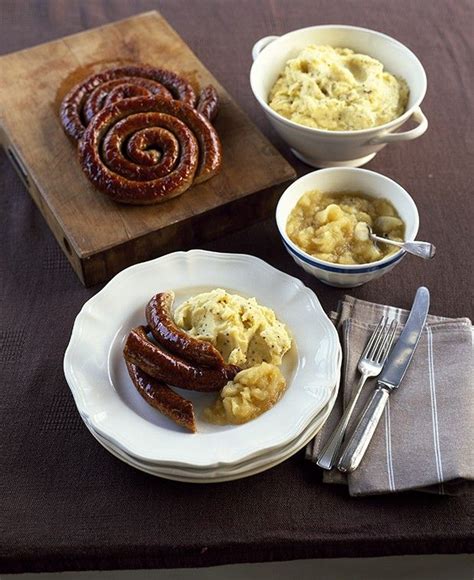 Cumberland sausage with mustard mash and spiced apple sauce | Recipe | Savory apple recipes ...