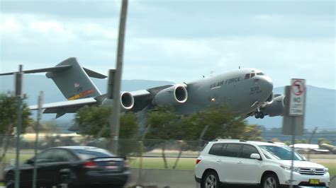 USAF C17 Landing & Takeoff - Richmond Airbase - YouTube