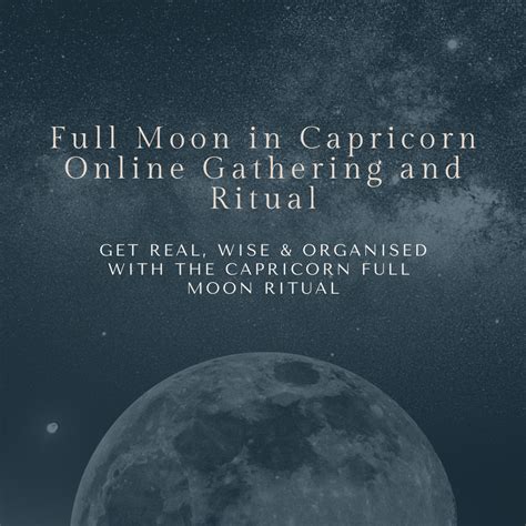 July Full Moon in Capricorn Online Gathering & Ritual