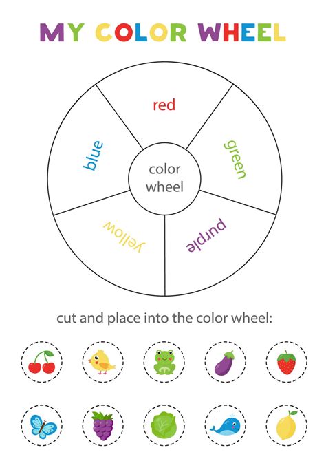 My color wheel. Educational game for learning primary colors. 2069441 Vector Art at Vecteezy