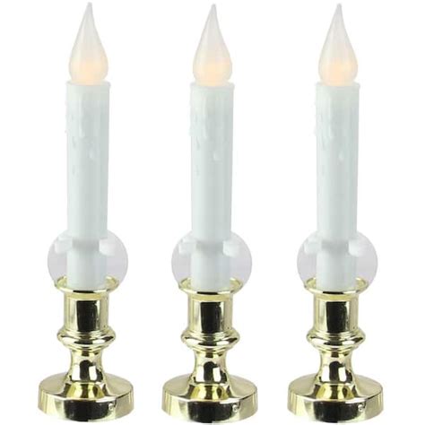 Northlight 8.5 in. Battery Operated LED Flickering Window Christmas Candle Lamps (Set of 3 ...