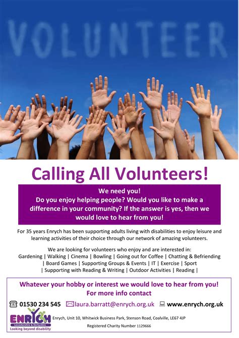 Calling All Volunteering! | First Contact Plus