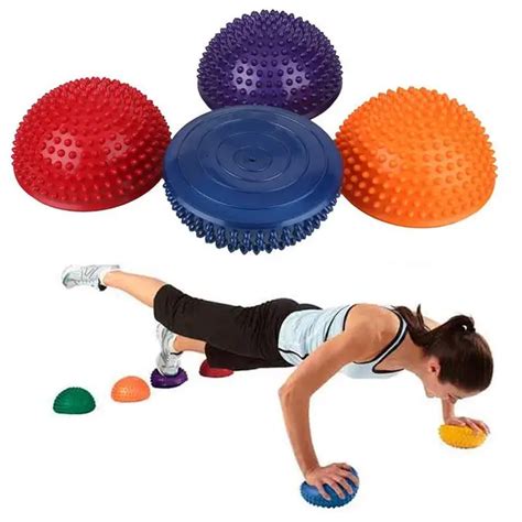 Yoga Half Ball Physical Fitness Appliance Exercise balance Ball Point Massage Stepping bosu ...