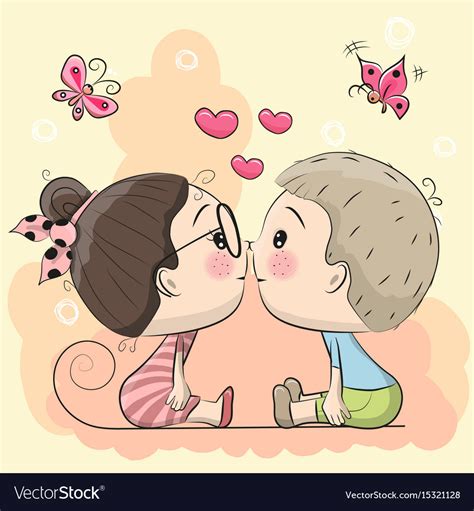 Cute Kiss Cartoon