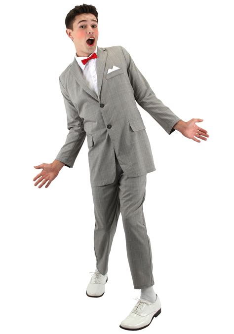 Men Pee Wee Herman Suit Adult Costume Standard Size roegh.nl