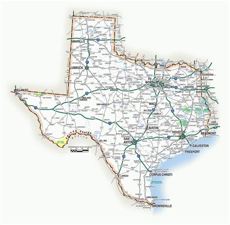 Texas Road Map With Cities And Towns - Printable Maps