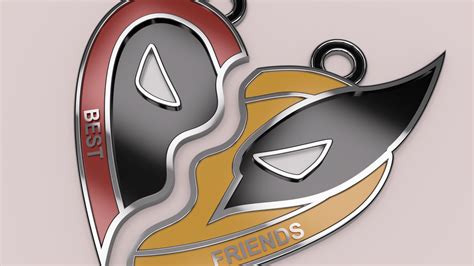 Deadpool Wolverine Heart Logo Keychain / Necklace por Arjun Creations | Descargar modelo STL ...