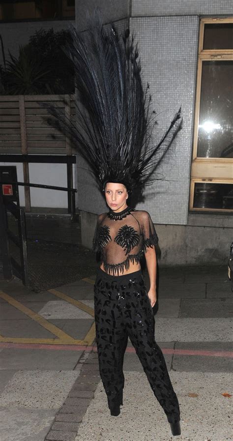 Lady Gaga Louis Vuitton Feathered Headdress