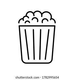 Movie Popcorn Icon Black Outline Style Stock Vector (Royalty Free) 1782995654 | Shutterstock