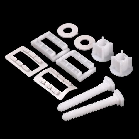 1 Pair DIY Plastic Toilet Seat Screws Fixings Fit Toilet Seats Hinges Repair Tools approx. 6.4 x ...