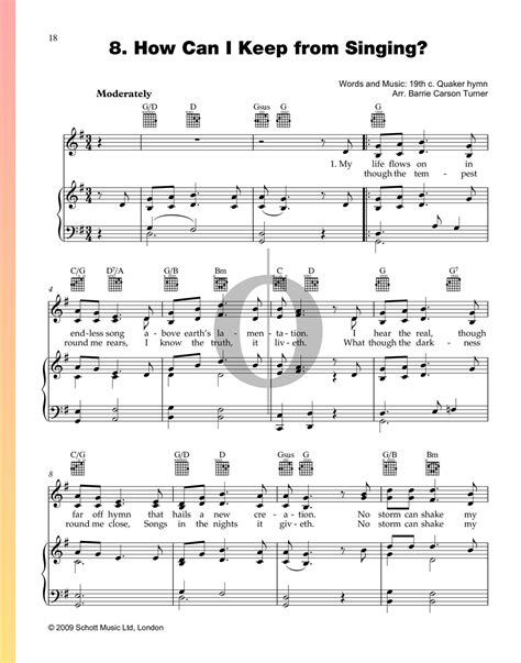 How Can I Keep From Singing? (Anonymous) Piano Sheet Music - OKTAV