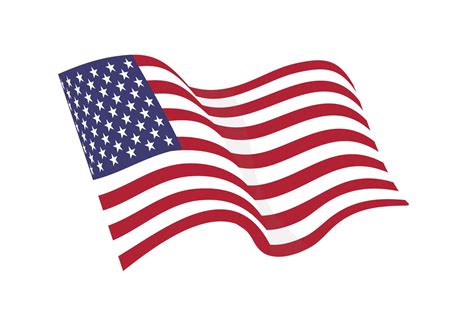 American waving flag vector | Icons ~ Creative Market