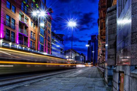 Manchester Skyline Night Stock Photos, Pictures & Royalty-Free Images ...