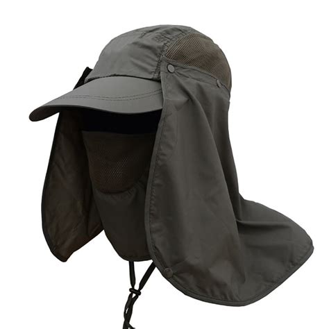 Waterproof UV Foldable Baseball Cap,Fishing Cap with Ear and Neck Flap Cover ,Outdoor Sun ...