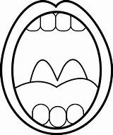 Open Mouth Coloring Page sketch template
