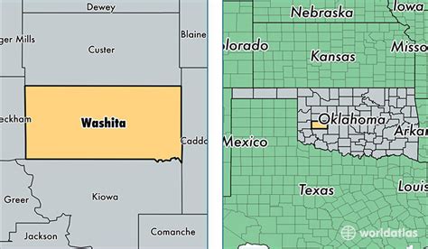 Washita County, Oklahoma / Map of Washita County, OK / Where is Washita ...