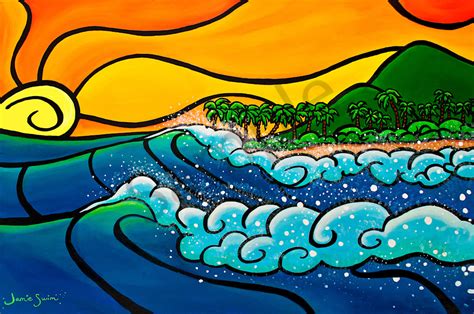 Sunset Surf Spray Art | Swim Whimsey