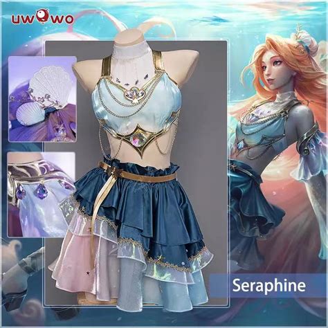 UWOWO lol Song of the Sea Seraphine to reach cosplay costume female sea ...