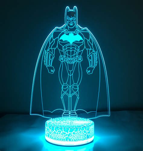 Batman 3D Night Light Multi Color Changing Illusion Lamp For Children Kids Girls Boys Marvel Fan ...