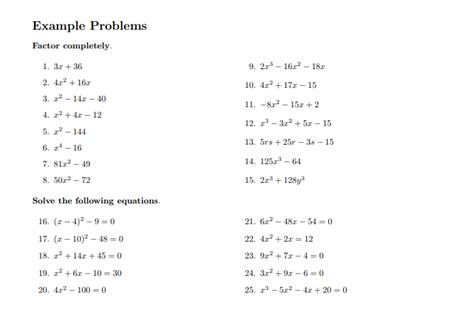 Quadratic Equation By Factoring Worksheet Pdf - Tessshebaylo