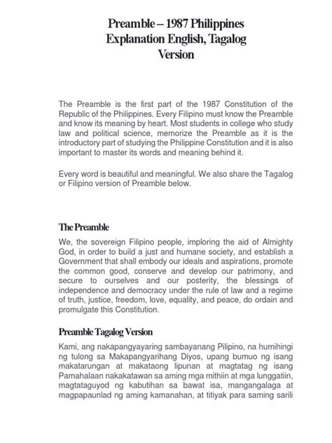 Preamble Philippine Constitution