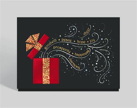 Elegant Holiday Surprise Card, 300037 - Business Christmas Cards