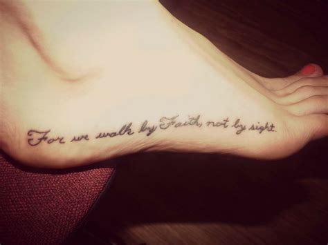 Image result for walk by faith tattoo | Tattoos | Tattoos, Cool tattoos, Feet tattoos