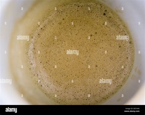 Coffee foam viewed from top - Closeup image Stock Photo - Alamy