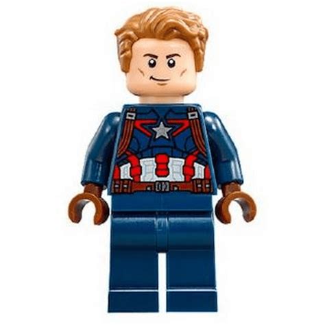 LEGO Marvel Avengers Captain America - Detailed Suit - Dark Brown Eyebrows Minifigure - Walmart ...