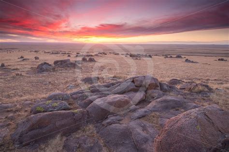 Mongolian sunset landscape - Nature Stock Photo Agency