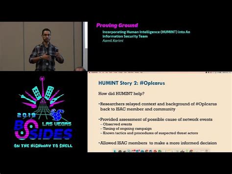 Security BSides Talk: Incorporating Human Intelligence - HUMINT - into An Information Security ...