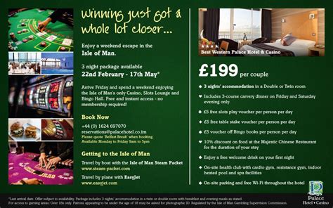 ‘Belfast Break’ special offer at the Best Western Palace Hotel and Casino in the Isle of Man ...