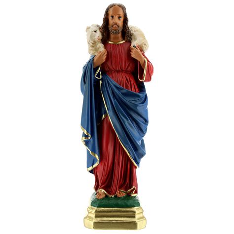 Good Shepherd statue 12 in hand-painted plaster Arte | online sales on ...