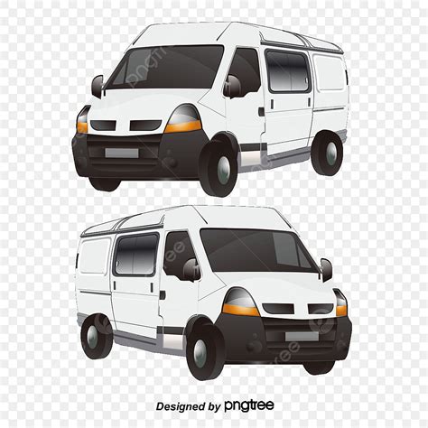 Cartoon Van PNG Picture, Vector Cartoon Modern Fashion White Van, Cartoon Vector, Fashion Vector ...